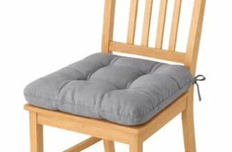 A Decor Soft Cotton Chair Cushion Pad 40×40×4 cm| Comfortable Washable Seat Pad for Dining, Office & Study Chairs Pack of 1| (Grey)