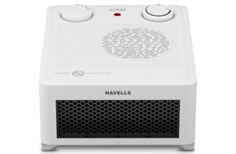 Havells Adnis Room Heater| Dual Heat Setting 900/1800 Watt| Safety With Overheat Protection| Adjustable Thermostat Control Knob| Fire Retardant Material| Cool Fan Function| 2 Year Warranty (White)