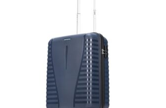Aristocrat Cabin Polypropylene Airpro 55 Cm(Small) 8 Spinner Wheels Trolley Bags For Travel Hard Case Luggage, Lightweight Bag With Combination Lock & Robust Trolley With 7 Years Warranty (Blue)