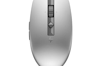 Hp 710 Rechargeable Silent Mouse/6 Programmable Buttons/90-Day Rechargeable Battery Life Track-On Glass Sensor(Silver)