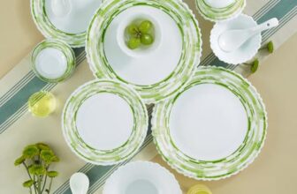Larah By Borosil Aura Silk Series Opalware Dinner Set | 35 Pieces For Family Of 6 | Microwave & Dishwasher Safe | Bone-Ash Free | Crockery Set For Dining & Gifting | Plates & Bowls | White