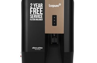 Livpure Allura Prime Water Purifier Ro+Uv+Uf+Copper+Alkaline | Zero Cost For 2 Yrs – Filters Included | 10 Stage Advanced Purification | In Tank Uv Sterilisation | 7 Ltr