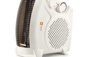 Orient Electric Areva Portable Room Heater | 2000W | Two Heating Modes | Advanced Overheat Protection | Horizontal & Vertical Mount | 1-Year Replacement Warranty By Orient | White