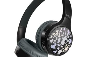 Belkin X Disney, Special Disney 100 Mickey & Friends Edition, Safe Wireless On Ear Kids Headphones With Mic, 30 Hours Playtime – Black