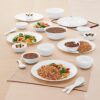 Larah By Borosil Plain White Silk Series Opalware Dinner Set | 27 Pieces For Family Of 6 | Microwave & Dishwasher Safe | Bone-Ash Free | Crockery Set For Dining & Gifting | Plates & Bowls | White