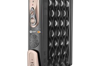 Orient Electric 9 Fin Oil Filled Radiator | 2500W | Advanced S- Shaped Fins | Overheat Protection| 3 Heat Setting | Portable | 2-Year Warranty By Orient | Black-Gold