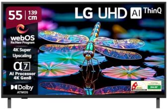 Lg 139 Cm (55 Inches) Ua82 Series 4K Ultra Hd (3840 X 2160) Smart Webos Led Tv 55Ua82006La