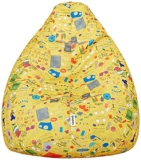 Amazon Brand – Solimo Jaunty Yellow Xxxl Printed Bean Bag Cover Without Beans (Fabric)