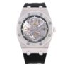 French Connection Stellar Silver Round Dial Mens Skeleton Automatic Watch Fck2B-S