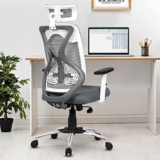 Da Urban® Merlion Office Chair,High Back Mesh Ergonomic Home Office Desk Chair With 3 Years Warranty, Adjustable Armrests,Adjustable Lumbar Support,Tilt Lock Mechanism (Grey)