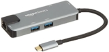 Amazon Basics 6-In-1 Usb C Hub Multiport Adapter With Lan Port/Hdmi/Type – C & Two Usb 3.0 Ports (Black)
