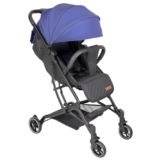 Cherilo Baby Stroller For 0-3 Years Foldable, Lightweight Baby Stroller Pram With 5-Point Safety Harness, Spacious Cushioned Seat, Multi-Level Recline, Easy Fold (Black+Blue)