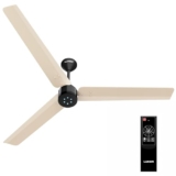 Luker Jvluker Size Zero Neo 1200 Mm Bldc Ceiling Fan With Remote Control | High Air Delivery | 5 Star Rated | Energy Saving | 3 Year Warranty | Black-Ivory-Black