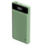 Portronics Luxcell B 10K 10000 Mah 22.5W Fast Charging Power Bank, Ultra Slim Power Bank With Mach Usb-A Output, Type C Pd Output, Type C Input, Wake Up Button(Green)