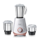 Prestige 500W Nexus Mixer Grinder With 3 Stainless Steel Jars|1200Ml Wet Jar,800Ml Dry Jar, 400Ml Chutney Jar|3 Super-Efficient Blades|3 Motor Setting|Sturdy Handles |2 Yrs Warranty|White & Rose Gold