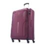 Aristocrat Skyway Large Size Soft Check In Luggage (79 Cm) | Spacious Polyester Trolley With 4 Wheels And Combination Lock | Dazzling Maroon | Unisex| 5 Year Warranty