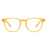 Hustlr Zero Power Bluecut & Antiglare Computer Eyeglasses | Amber Full Rim Square | As Seen On Shark Tank | Peyush Bansal Glasses | For Men & Women | Medium | Lb E14058-W